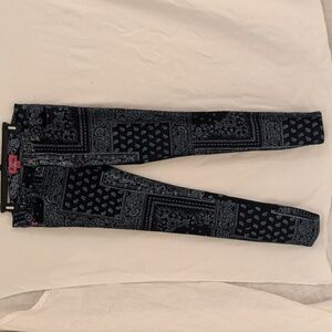 Royal Bones Blue And White Patterned Jeans